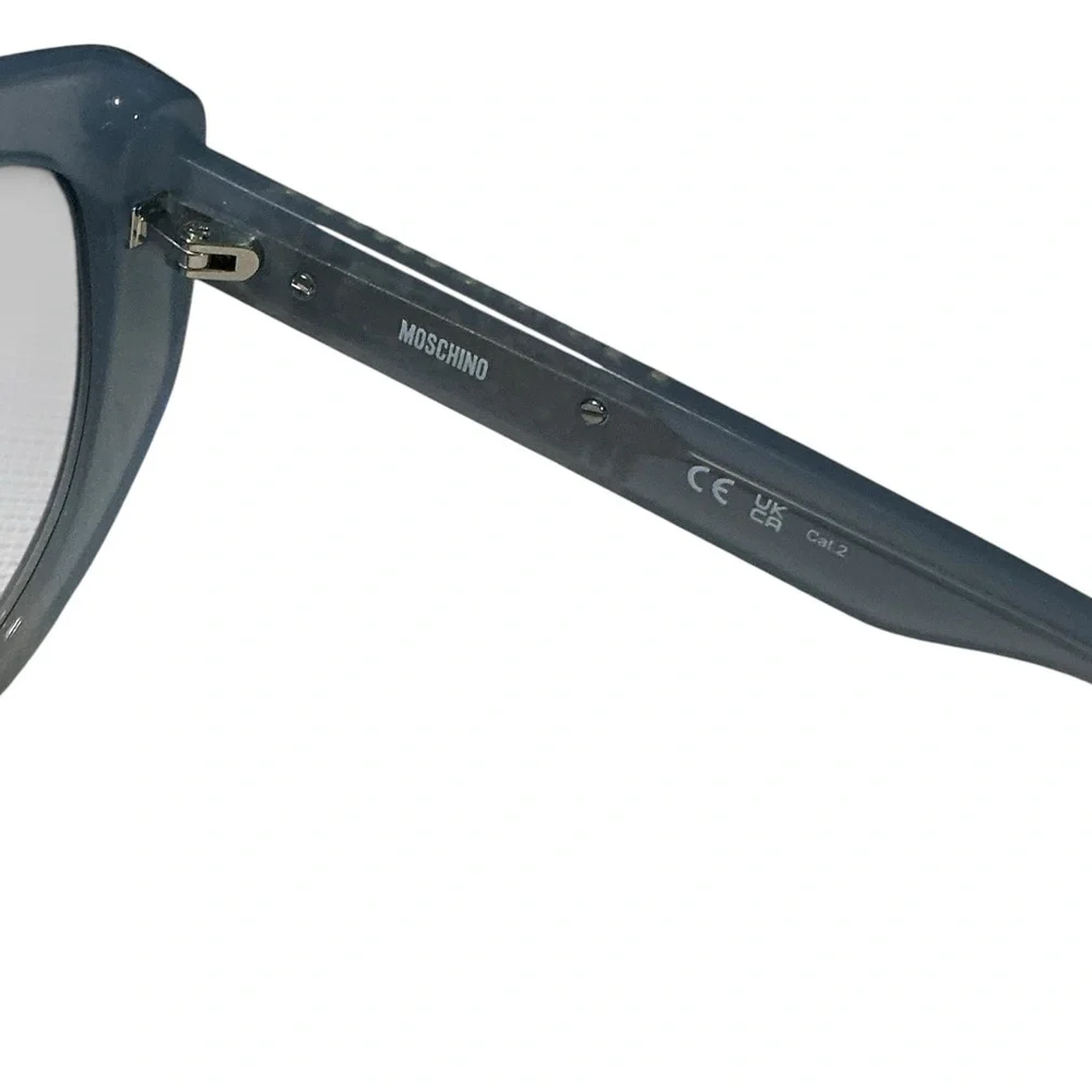 MOSCHINO 53mm Gradient Sunglasses Blue/Brown $262 Retail NWT